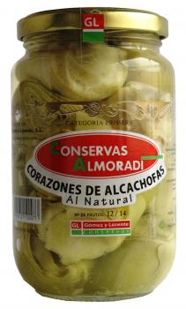 Corazones de alcachofa al natural en Tarro de 370cc Tienda Online Conservas vegetales Alcachofas